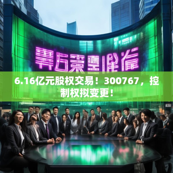 6.16亿元股权交易！300767，控制权拟变更！