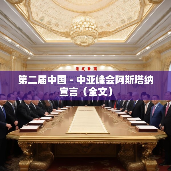 第二届中国－中亚峰会阿斯塔纳宣言（全文）