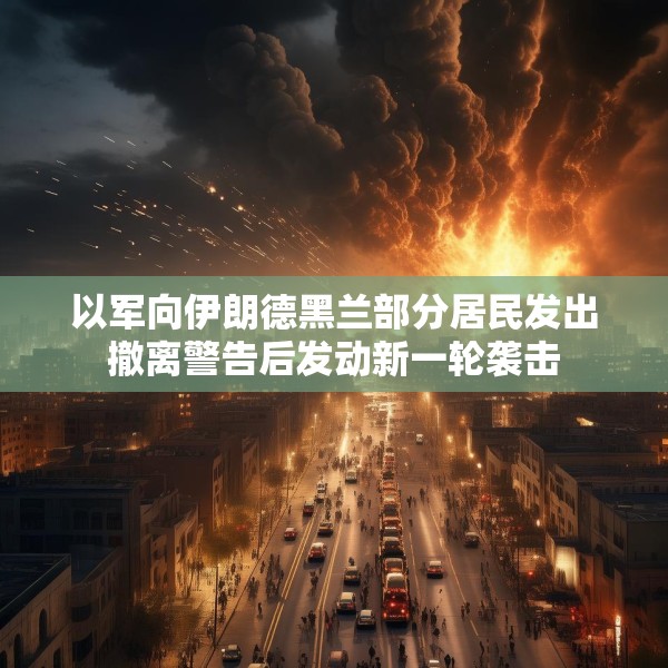 以军向伊朗德黑兰部分居民发出撤离警告后发动新一轮袭击