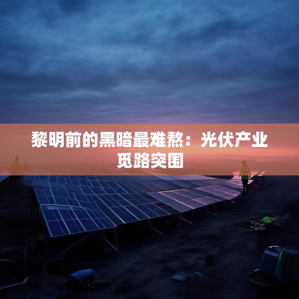 黎明前的黑暗最难熬：光伏产业觅路突围