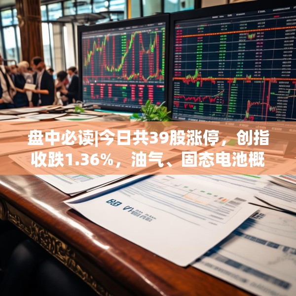 盘中必读|今日共39股涨停，创指收跌1.36%，油气、固态电池概念逆势大涨