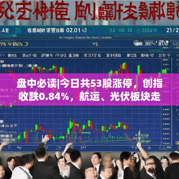 盘中必读|今日共53股涨停，创指收跌0.84%，航运、光伏板块走强