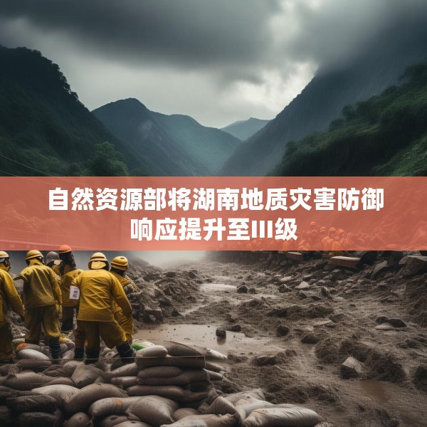 自然资源部将湖南地质灾害防御响应提升至III级