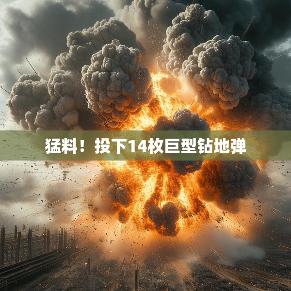 猛料！投下14枚巨型钻地弹