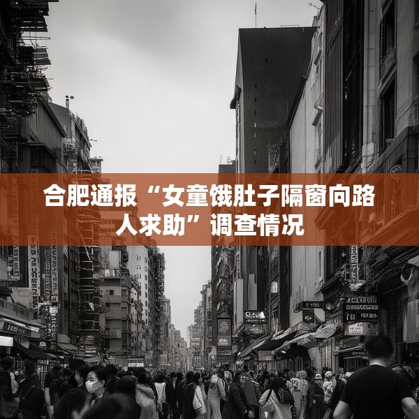合肥通报“女童饿肚子隔窗向路人求助”调查情况