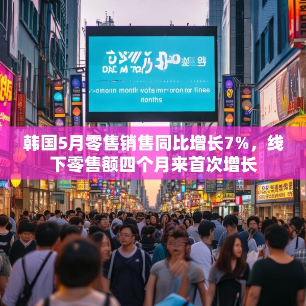 韩国5月零售销售同比增长7%，线下零售额四个月来首次增长