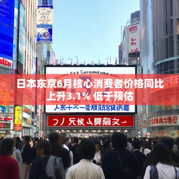 日本东京6月核心消费者价格同比上升3.1% 低于预估