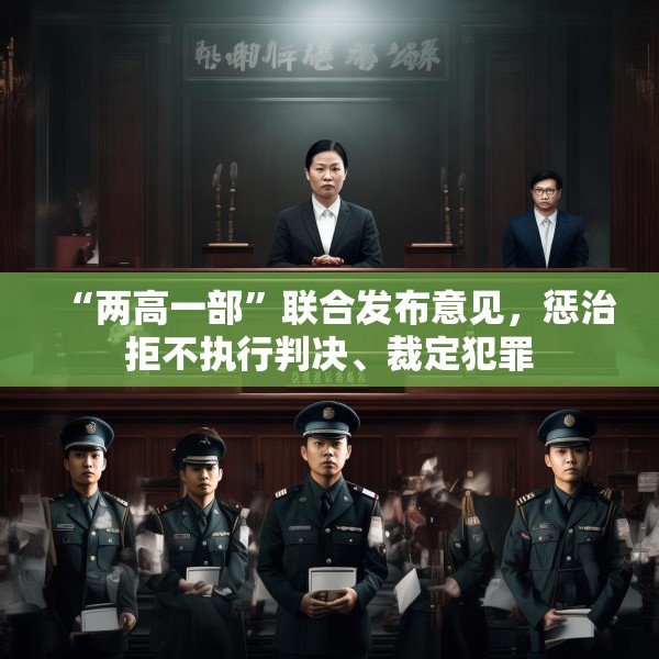 “两高一部”联合发布意见，惩治拒不执行判决、裁定犯罪