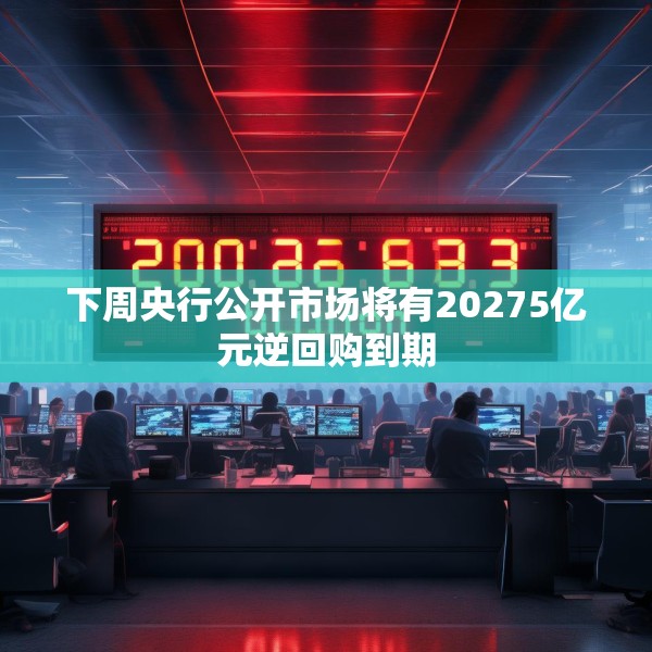 下周央行公开市场将有20275亿元逆回购到期