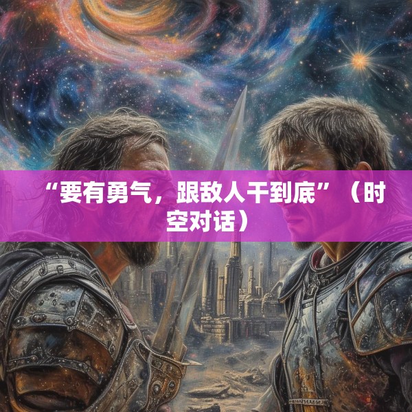 “要有勇气，跟敌人干到底”（时空对话）