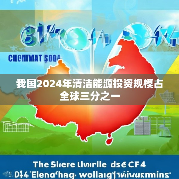 我国2024年清洁能源投资规模占全球三分之一