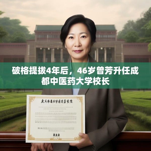 破格提拔4年后，46岁曾芳升任成都中医药大学校长