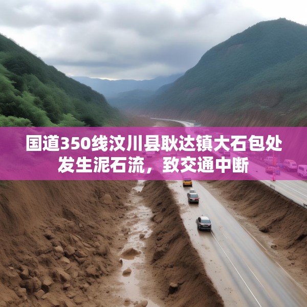 国道350线汶川县耿达镇大石包处发生泥石流，致交通中断