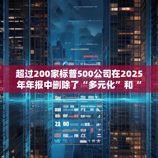超过200家标普500公司在2025年年报中删除了“多元化”和“公平”字样