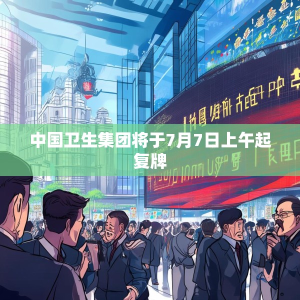 中国卫生集团将于7月7日上午起复牌