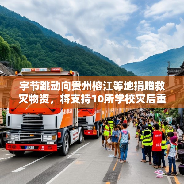 字节跳动向贵州榕江等地捐赠救灾物资，将支持10所学校灾后重建