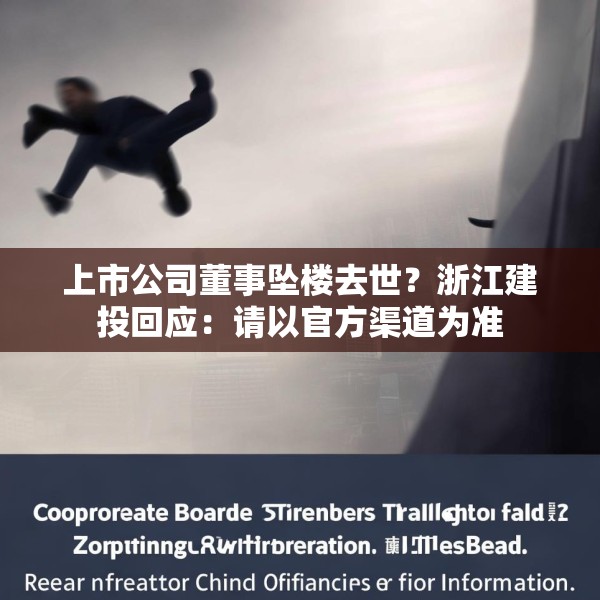 上市公司董事坠楼去世？浙江建投回应：请以官方渠道为准