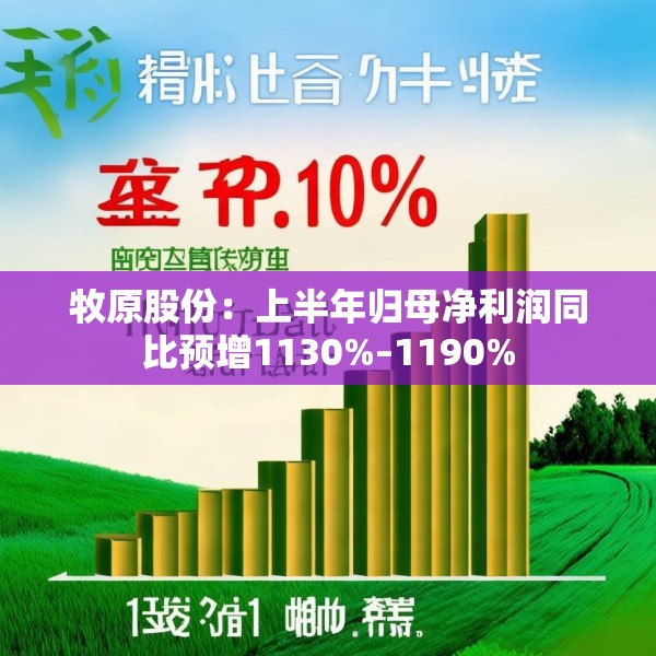 牧原股份：上半年归母净利润同比预增1130%–1190%