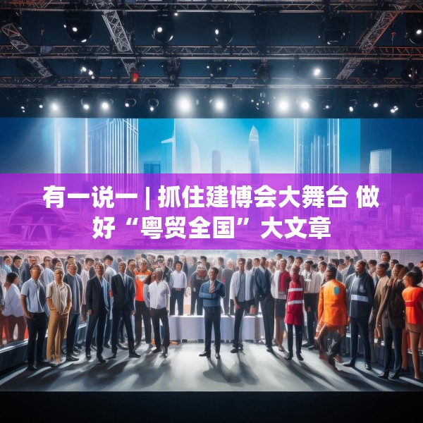有一说一 | 抓住建博会大舞台 做好“粤贸全国”大文章