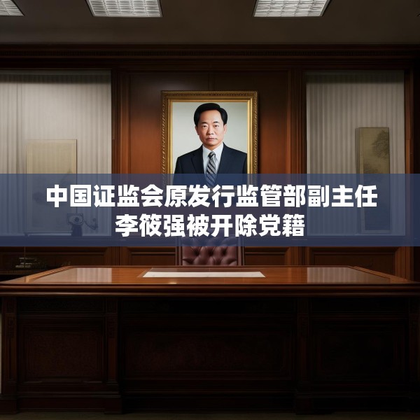 中国证监会原发行监管部副主任李筱强被开除党籍