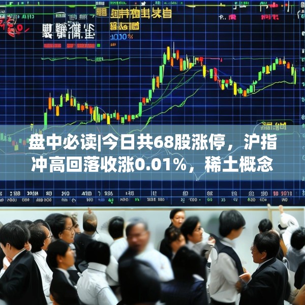 盘中必读|今日共68股涨停，沪指冲高回落收涨0.01%，稀土概念掀涨停潮