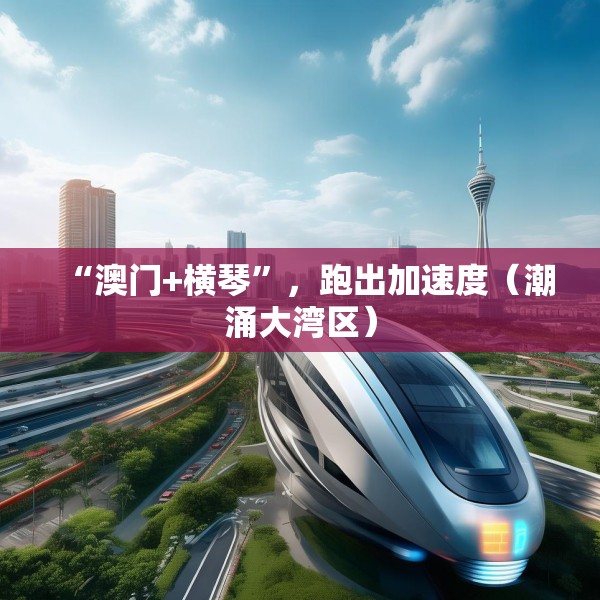 “澳门+横琴”，跑出加速度（潮涌大湾区）