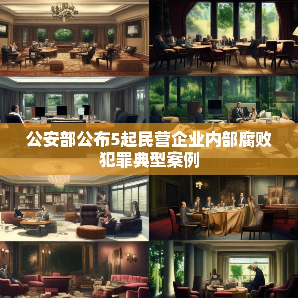 公安部公布5起民营企业内部腐败犯罪典型案例