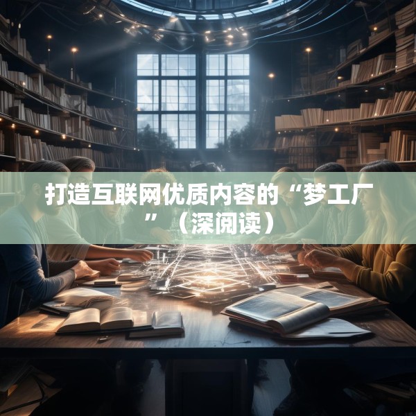 打造互联网优质内容的“梦工厂”（深阅读）
