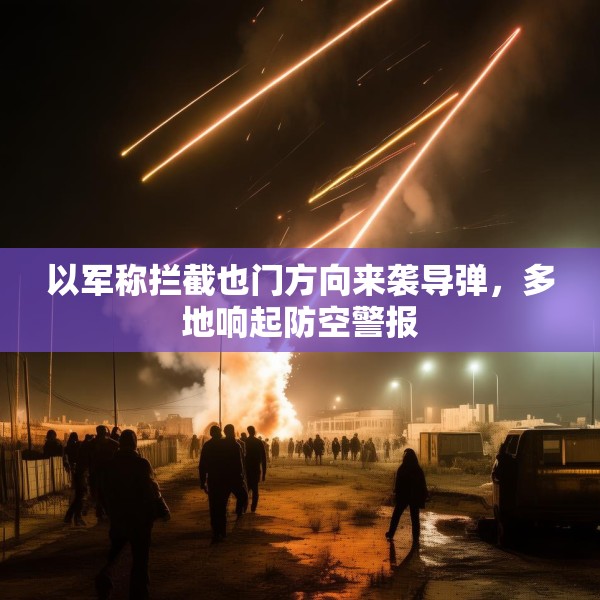 以军称拦截也门方向来袭导弹，多地响起防空警报