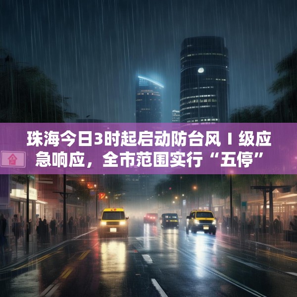 珠海今日3时起启动防台风Ⅰ级应急响应，全市范围实行“五停”