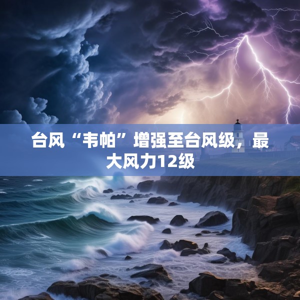 台风“韦帕”增强至台风级，最大风力12级